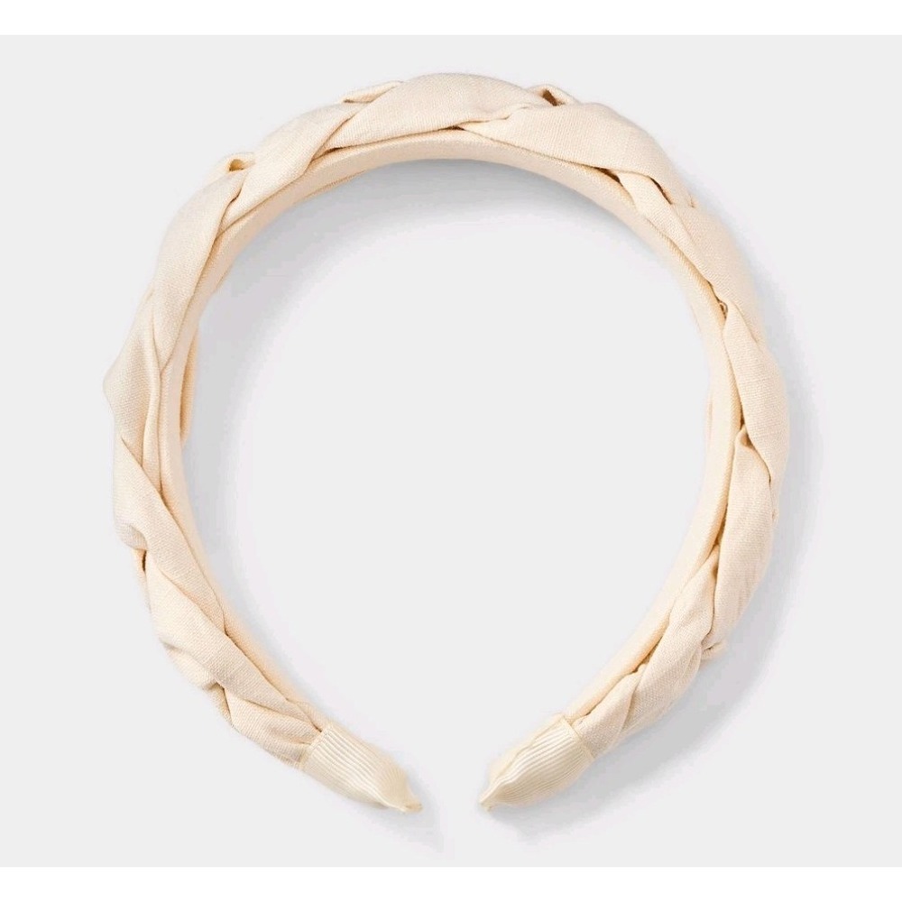 Universal Thread Fabric Braid Headband Ivory Hair Accessory